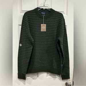 Patagonia Men's Small Recycled Wool Sweater Pine Needle Green NWT Crewneck